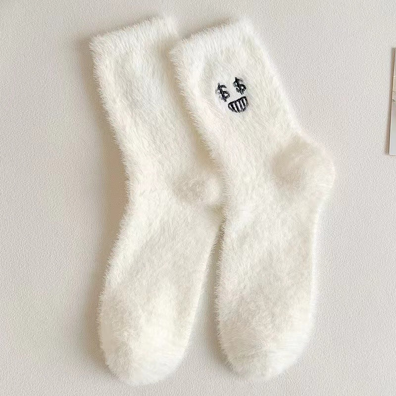 Super Soft Mid-calf Length Fur Winter Socks