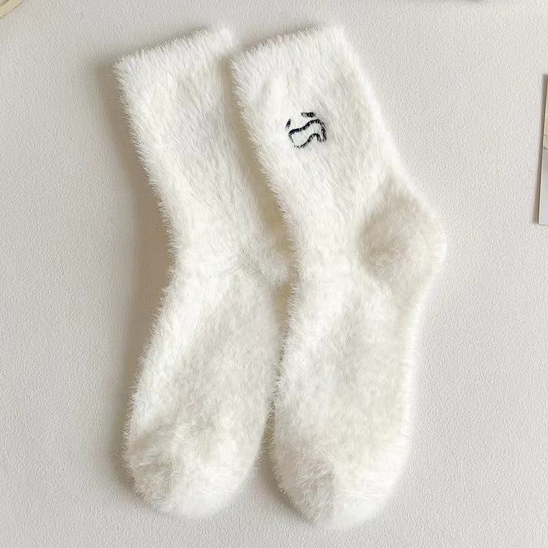 Super Soft Mid-calf Length Fur Winter Socks