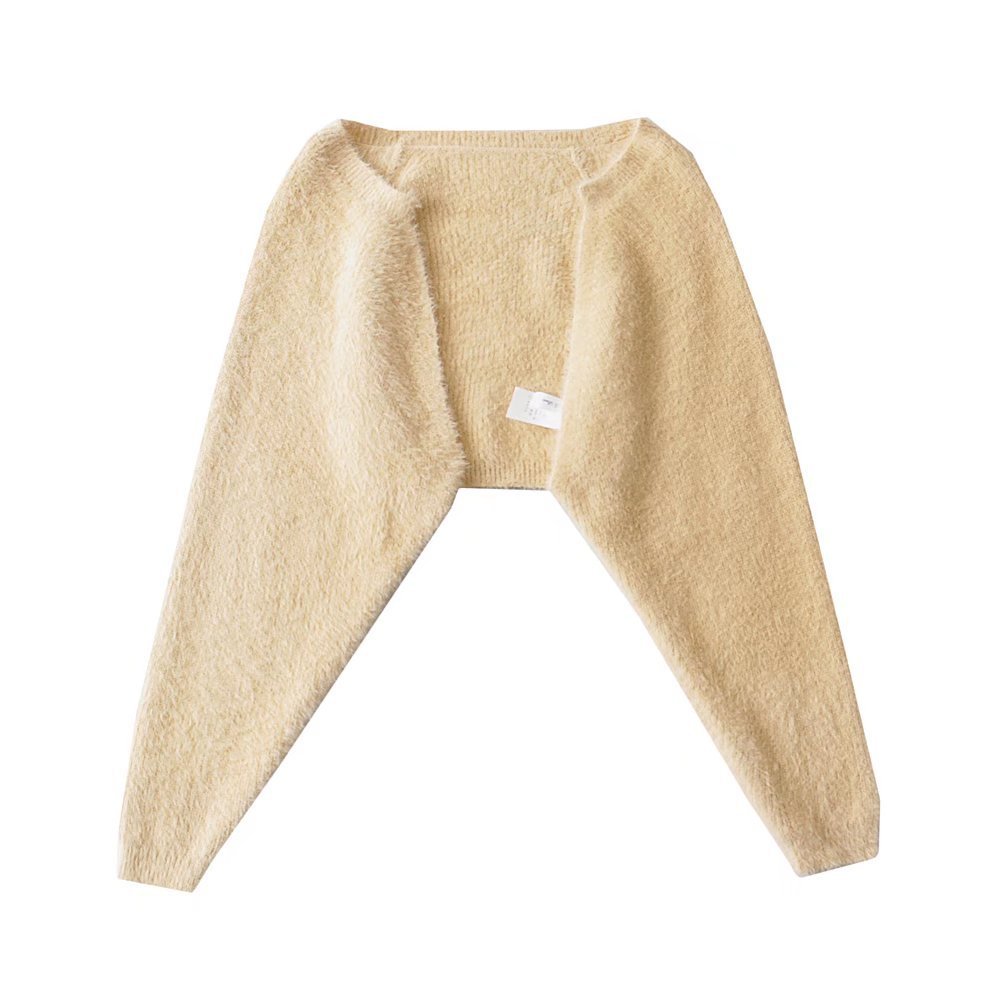 Furry Crop Cardigan Long Sleeve