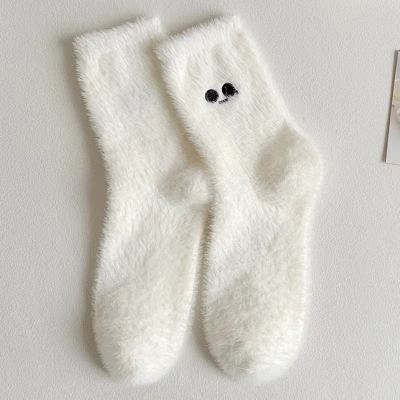 Super Soft Mid-calf Length Fur Winter Socks