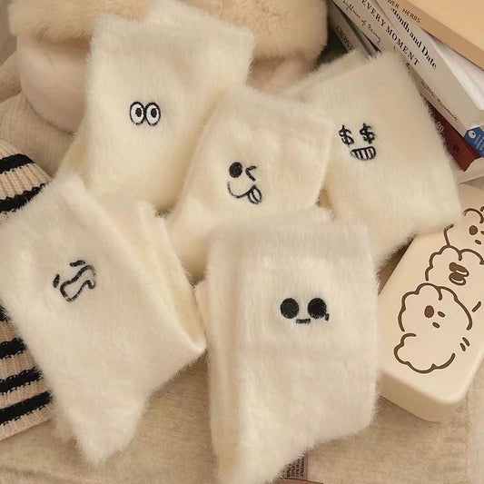 Super Soft Mid-calf Length Fur Winter Socks