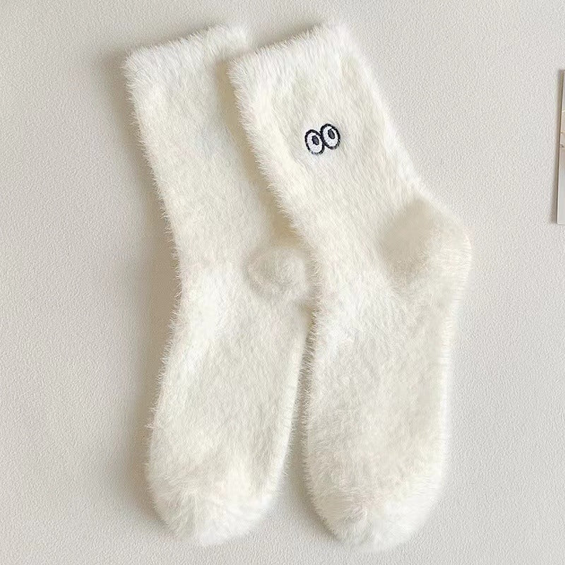 Super Soft Mid-calf Length Fur Winter Socks